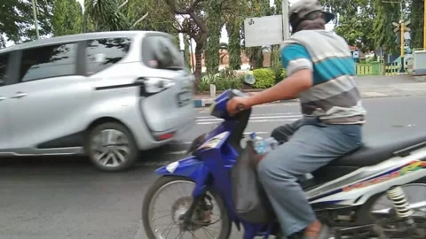 Traffic atmosphere on the streets Stock Footage 219922633
