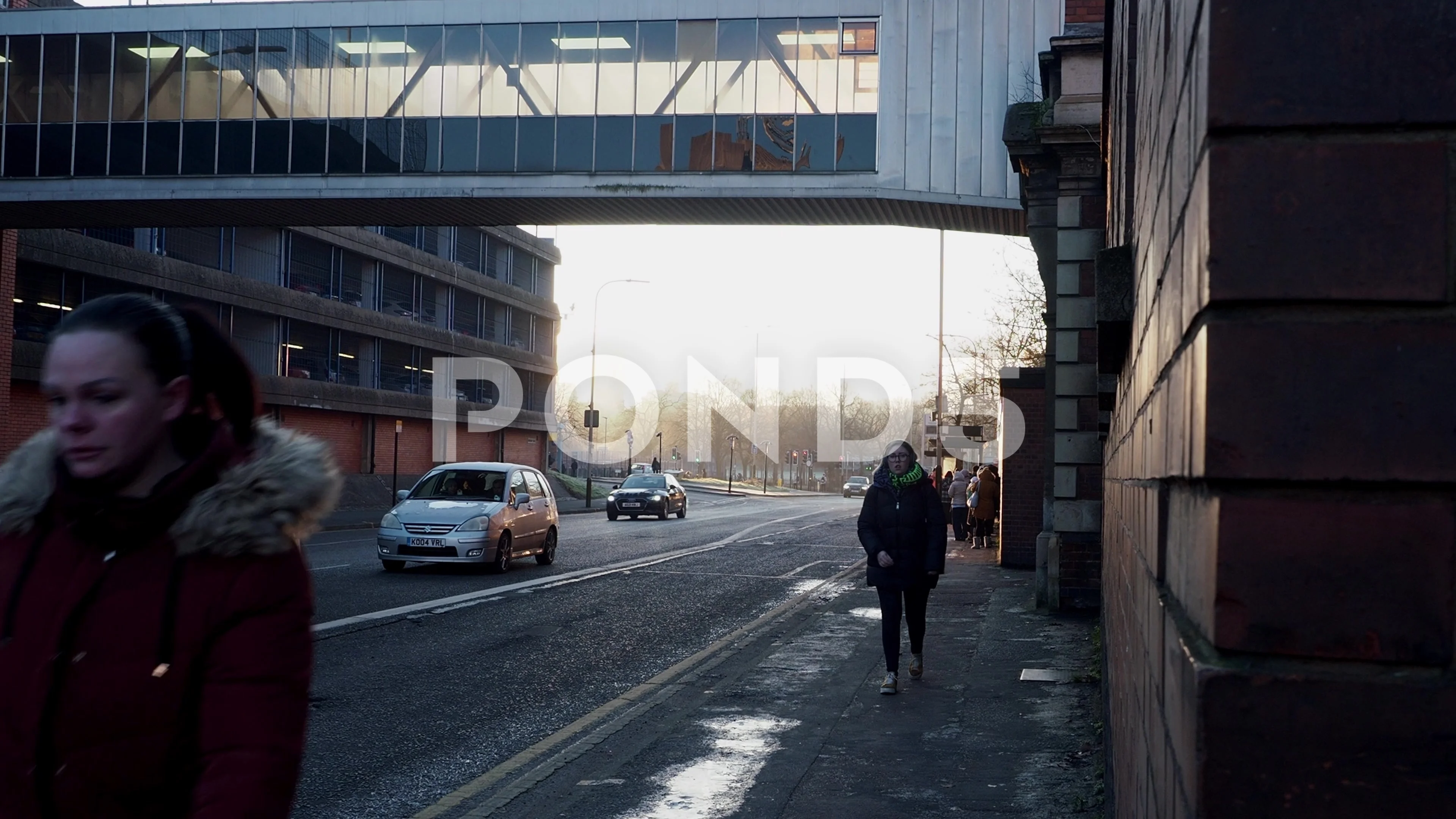 Traffic on Aylestone Road Leicester in the morning hours