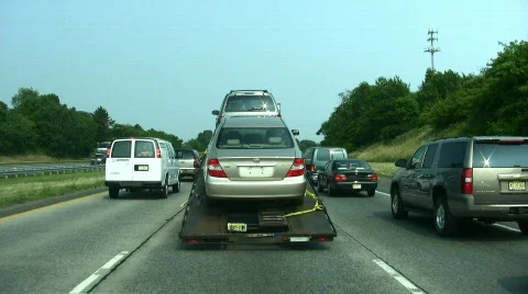 Traffic backup Stock Footage 98377