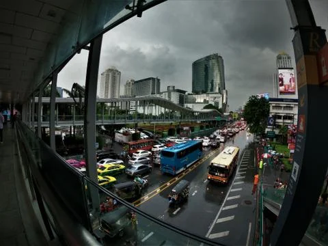 Traffic  in  Bangkok during the day time Stock Photos