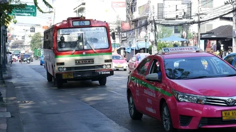 Traffic in Bangkok Stock Footage 79869702