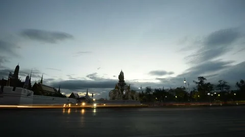 Traffic of Bangkok at night Stock Footage 62947547