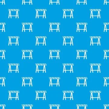 Traffic barrier pattern seamless blue Illustrazione stock