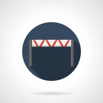 Traffic barrier round flat vector icon Ilustración de archivo