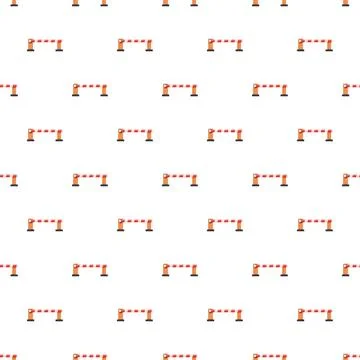 Traffic barrier warning seamless pattern background Illustrazione stock