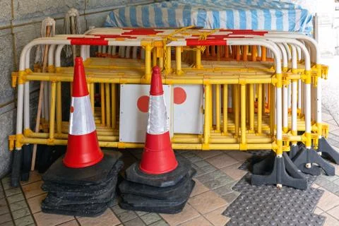 Traffic Barriers Cones Foto stock