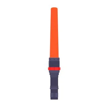 Traffic Baton Flat Illustration. Clean Icon Design Element on Isolated Whit.. Illustration