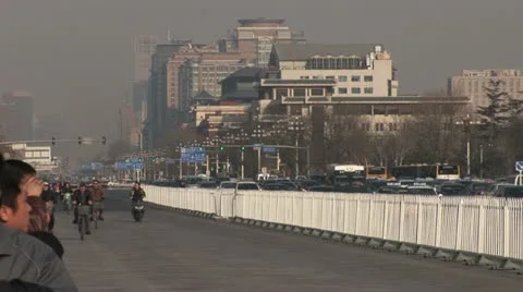 Traffic in Beijing 1 Stock Footage 10879187