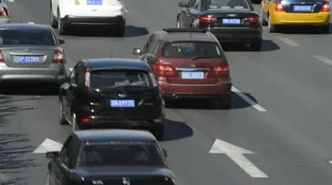 Traffic Beijing3 30fps Video stock 12228553