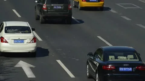 Traffic Beijing3 Timelapse 30fps Video stock 12228532