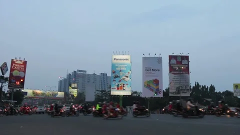 Traffic of Bekasi City, West Java Indonesia Stock Footage 209837769