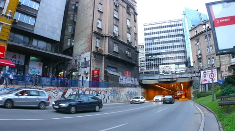 Traffic in Belgrade Stock Footage 67500286