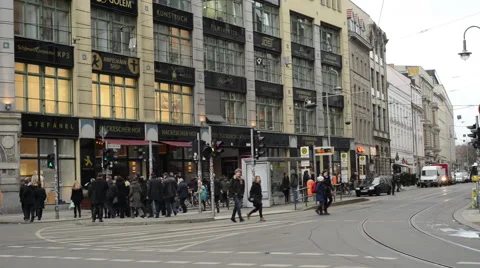 Traffic at Berlin district Mitte at Hackescher Markt Stock Footage 47073621