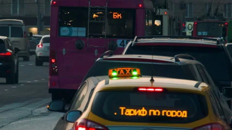 Traffic in the big city Stock Footage 53452552