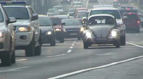 Traffic in the big sity Stock Footage 10680615