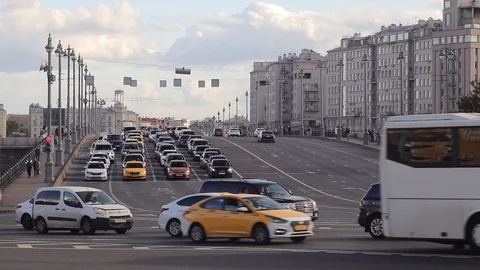 Traffic on the Big Stone Bridge Stock Footage 115978208