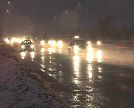 Traffic in Blizzard 1 Stock Footage 284681