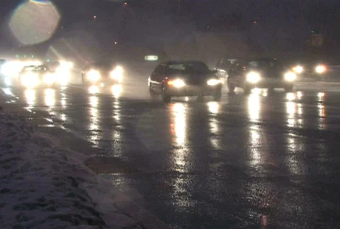 Traffic in Blizzard 3 Stock Footage 285693