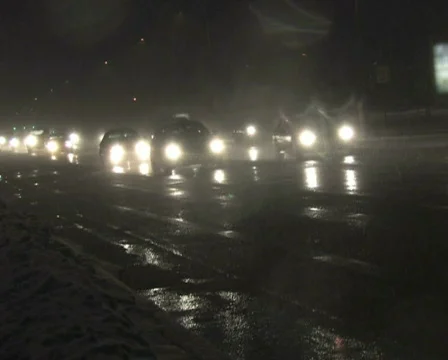 Traffic in Blizzard, Canted 3 Stock Footage 284693
