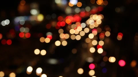 Traffic Bokeh Defocused Light Stock Footage 98504085