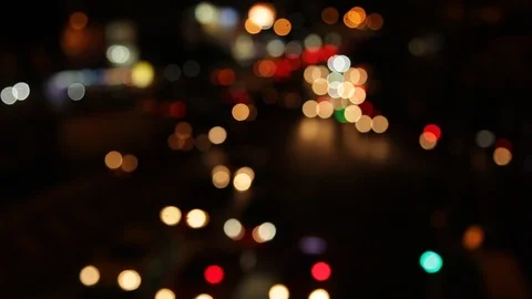 Traffic Bokeh Defocused Light Stock Footage 98504115