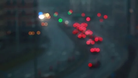 Traffic bokeh light in the evening Stock Footage 72484792