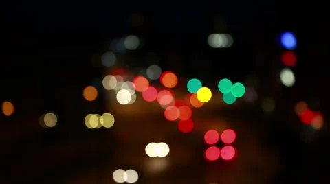 Traffic bokeh light at night Stock Footage 67183411