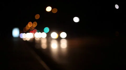 Traffic Bokeh Lights 2 Stock Footage 35571628