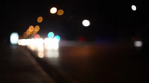 Traffic Bokeh Lights 4 Stock Footage 35584352