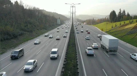 Traffic on bosphorus bridge 库存影片 49329527