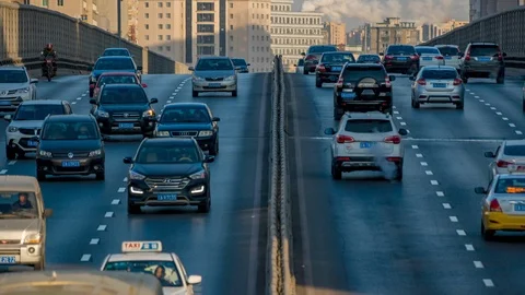 Traffic on the bridge 1080P Stock Footage 115116139