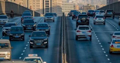 Traffic on the bridge 4K 動画素材 115116499