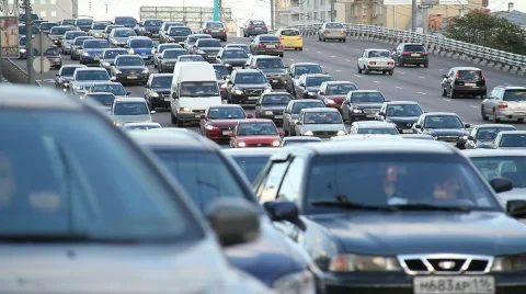 Traffic on bridge Stock Footage