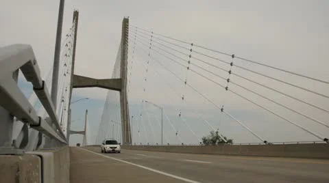 Traffic on Bridge Stock Footage 12191266