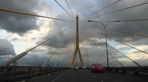 Traffic on Bridge Stock Footage 37121234