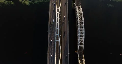 Traffic on bridge Stock Footage 67496310