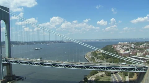 Traffic on bridge Stock Footage 75214755