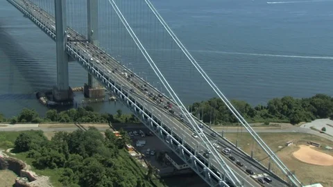 Traffic on bridge Stock Footage 75214771