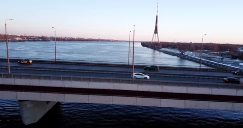 Traffic on the bridge Stock Footage 86273491