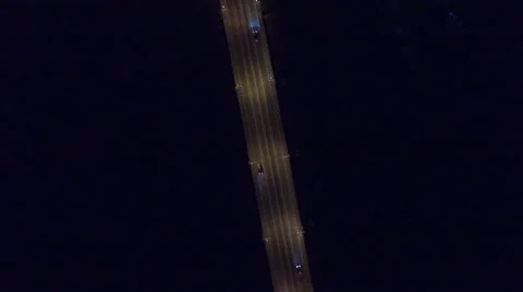 Traffic on bridge at night 스톡 동영상 67873409