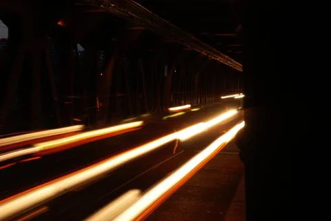 Traffic on a bridge Stock Photos