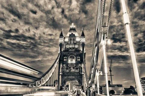 Traffic on the bridge Stock Photos