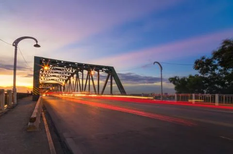 Traffic on the bridge Stock Photos