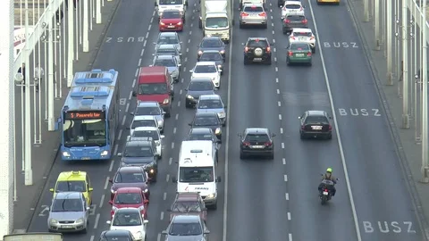Traffic on Bridge Time Lapse Stock Footage 99607463