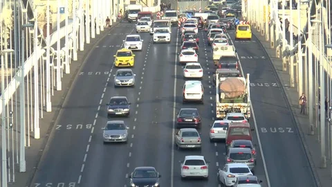 Traffic on Bridge Time Lapse Stock Footage 100196961