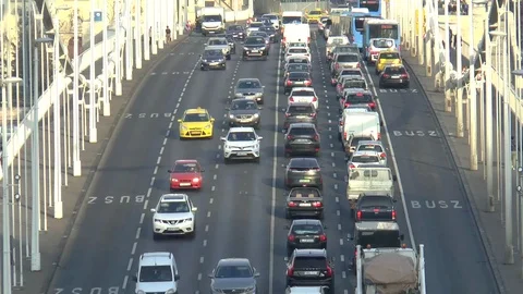Traffic on Bridge Time Lapse Stock Footage 100197112