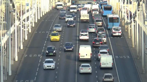 Traffic on Bridge Time Lapse Stock Footage 100197242