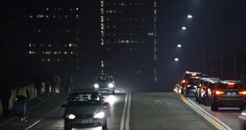 Traffic on Bridge Time-Lapse 库存影片 124491793