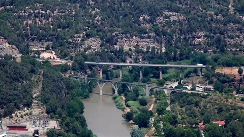 Traffic on bridges Stock Footage 69102316