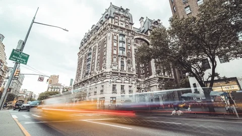 Traffic in Broadway 71st Stock Footage 90784373
